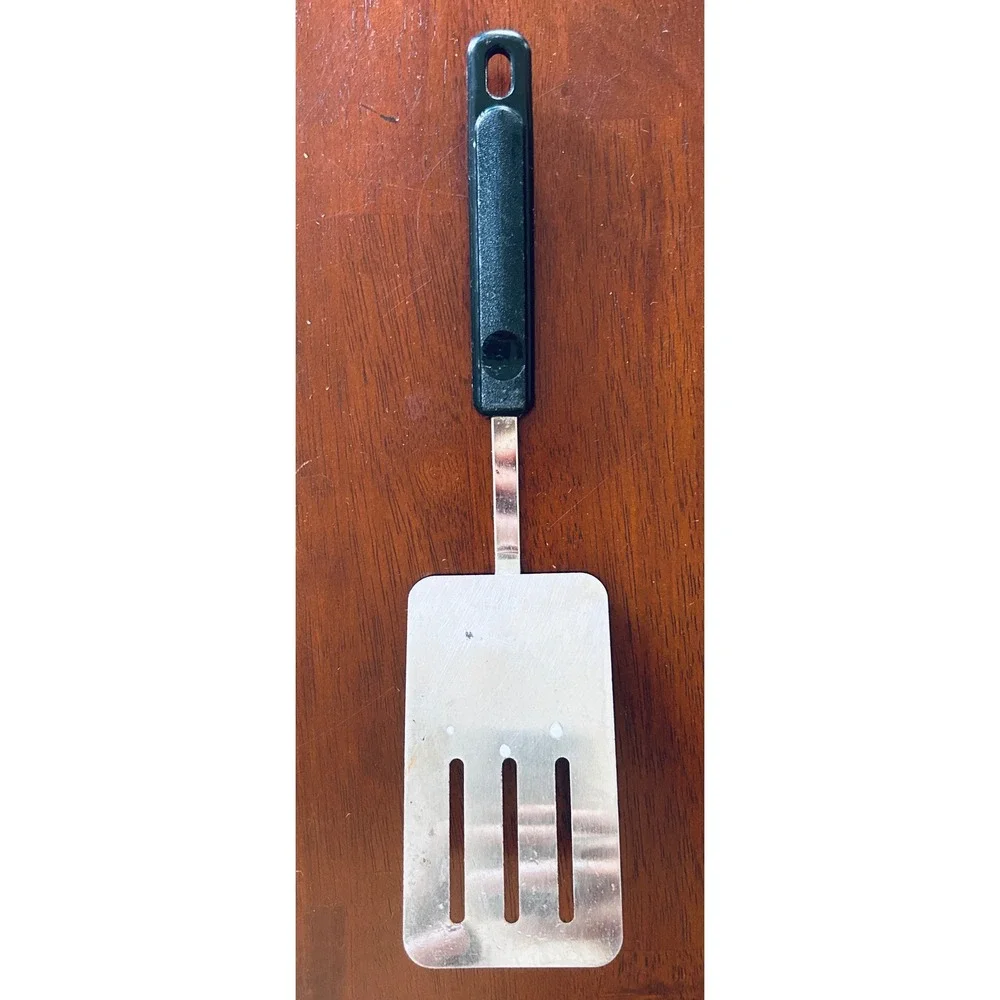 EKCO Spatula Turner Stainless Steel 10in Silver Black Vintage Retro